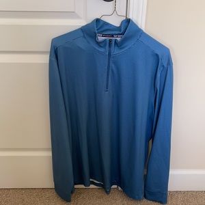 Southern Tide Blue Men's Bass Quarter Zip Pullover Shirt